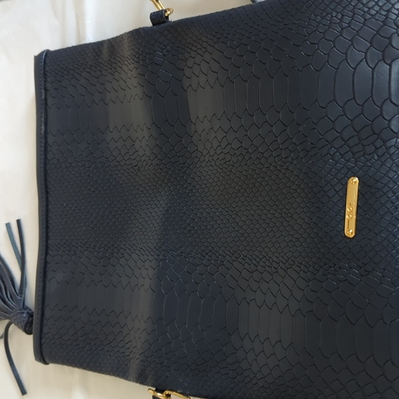 Gigi New York Embossed Python Fold Over Clutch - Picture 9 of 16